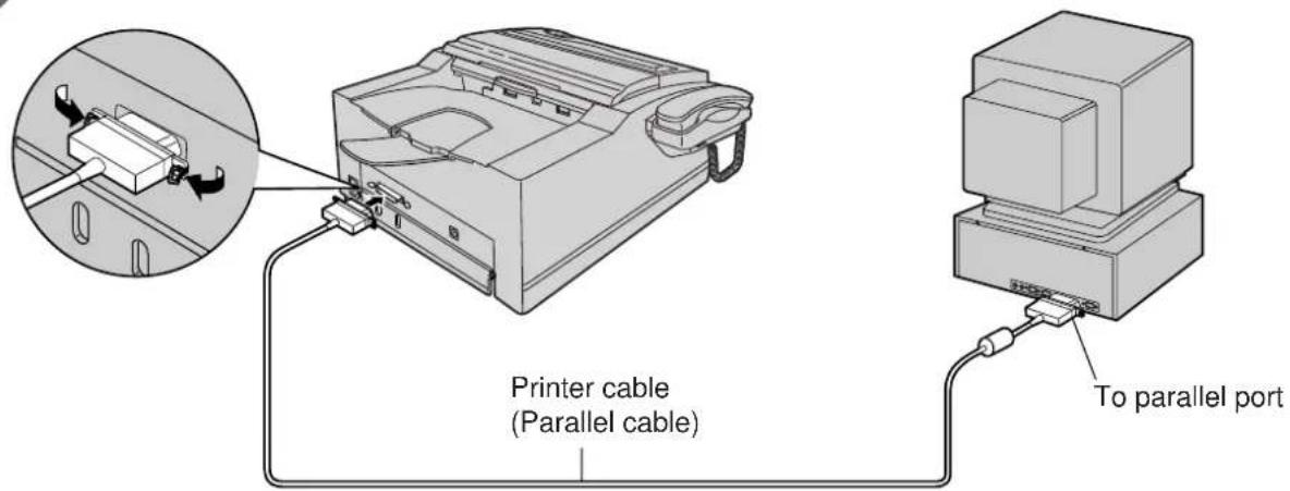 Printer cable (Parallel cable) To parallel port