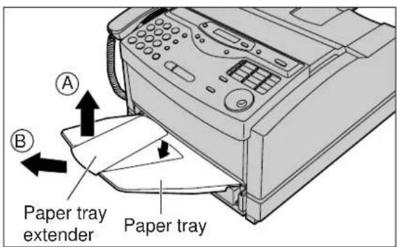 Paper tray extender Paper tray