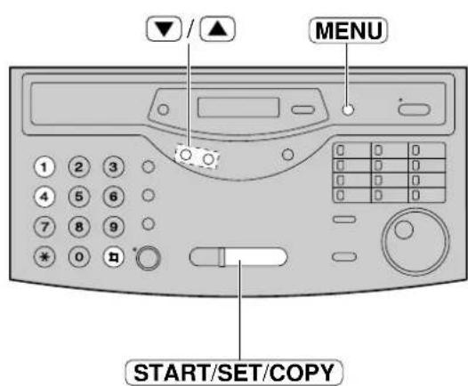 MENU START/SET/COPY