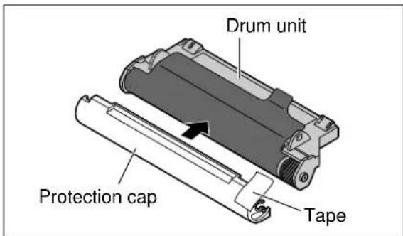 Drum unit Protection cap Tape