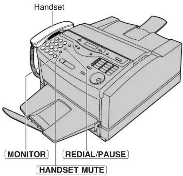 Handset MONITOR REDIAL/PAUSE HANDSET MUTE