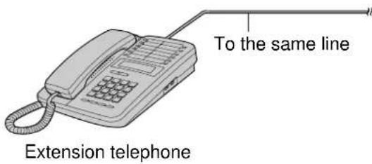 To the same line Extension telephone