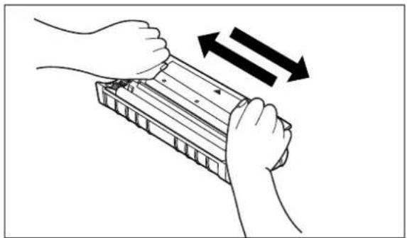 PANASONIC KX-FLM600E - Install the new toner cartridge, holding the two tabs and matching the triangles. - 4