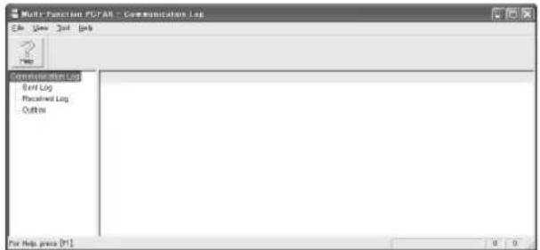 Multi-Function PCFAR - Communication Log File Edit Print Help Communication Log Send Log Received Log Outlet For Help press [F1] 0 0