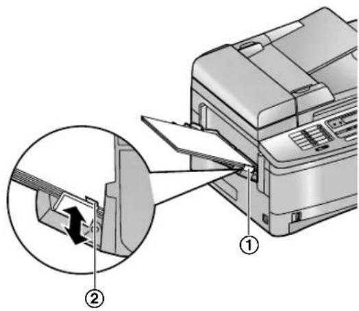 Diagram showing printer operation with labeled parts and a magnified view of the printer's internal structure.