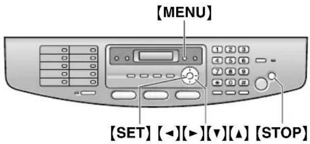 [MENU] [SET] [◀][▶][▼][▲] [STOP]