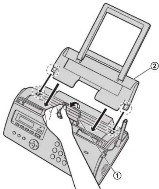 Diagram of a printer presser with labeled parts including printer, printer, and control panel.