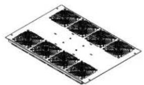 Middle Atlantic BSPN-19-27 - fan top & top panel/rail basic dimensions - 1