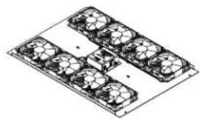 Middle Atlantic BSPN-19-27 - fan top & top panel/rail basic dimensions - 2