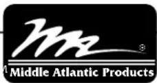Middle Atlantic TS1022 - Specifications for AXS System - 1