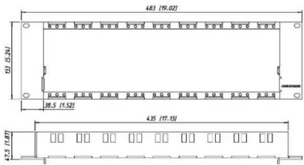 Neutrik NO12SABB6D-A - 19" D-Shape Z-Panels & Plates - 4