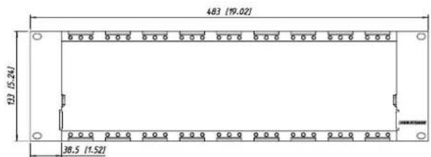 Neutrik NO4SABB2D-A - 19" D-Shape Z-Panels & Plates - 4