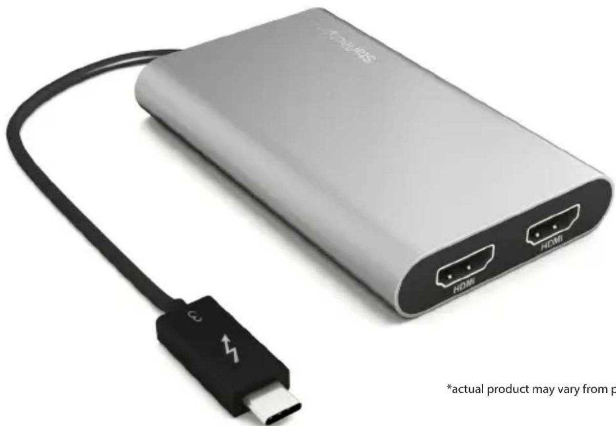 StarTech.com TB32HD2 - Thunderbolt 3 to Dual HDMI Adapter - 4k 30Hz - 1