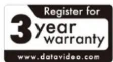 DataVideo CB-61 - Three Year Warranty - 1