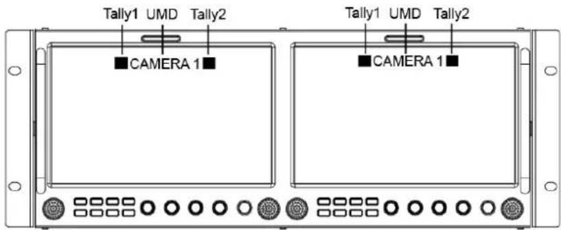 Tally1 UMD Tally2 ■ CAMERA 1 ■ Tally1 UMD Tally2 ■ CAMERA 1 ■