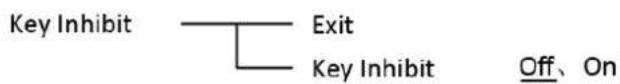 Key Inhibit Exit Key Inhibit Off, On