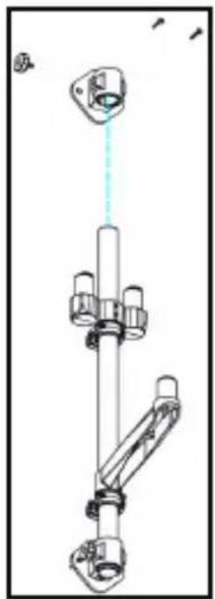 StarTech.com WALLSTSI2 - Aluminum Pole with the notch in the Bottom Lock Plate. - 4