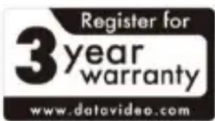 DataVideo VP-634 - Three Year Warranty - 1