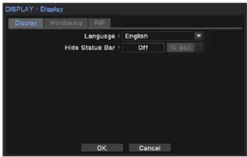 Hanwha SRM-872P - Set monitor display and display language - 1