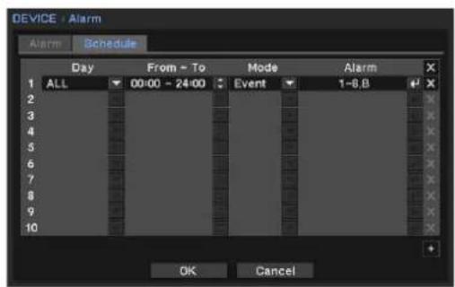 Hanwha SRM-872P - Set Alarm Schedule - 1