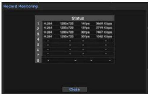 Hanwha SRM-872P - Recording status - 1