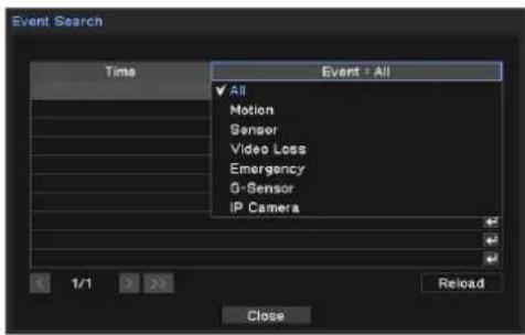 Hanwha SRM-872P - Event Search - 1