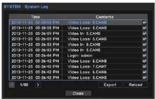 Hanwha SRM-872P - System Log - 1