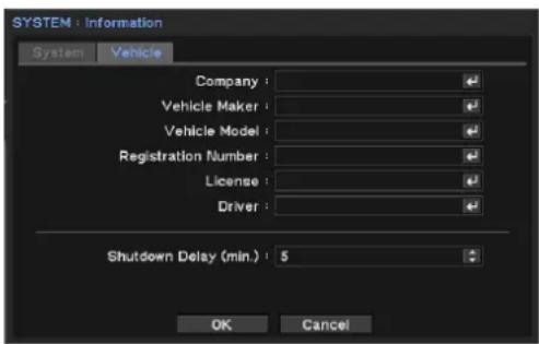 Hanwha SRM-872P - Enter Vehicle information - 1