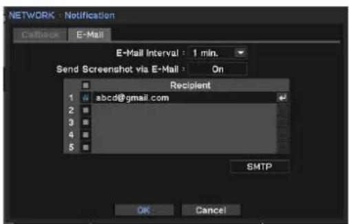 Hanwha SRM-872P - Email setup - 1