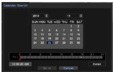 Hanwha SRM-872P - Calendar Search - 1