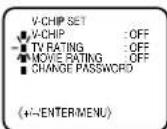 PANASONIC PV-C923 - TO SET THE V-CHIP - 1