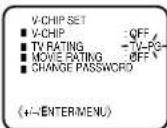 PANASONIC PV-C923 - TO SET THE V-CHIP - 2