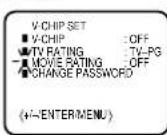 PANASONIC PV-C923 - TO SET THE V-CHIP - 3