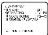 PANASONIC PV-C923 - SETTING THE V-CHIP - 1