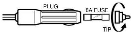 PLUG 8A FUSE TIP