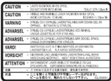 PANASONIC NV-VP31EE - WARNING - 2