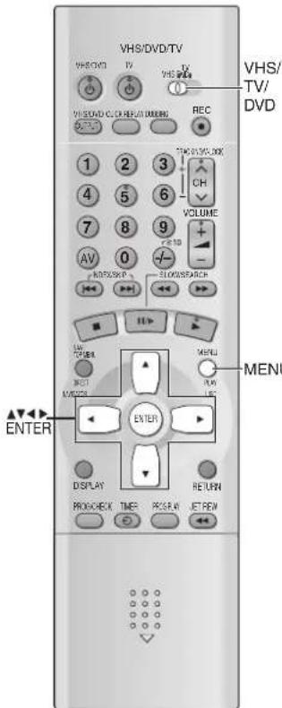 PANASONIC NV-VP31EE - Settings Using the On-Screen Display - 1