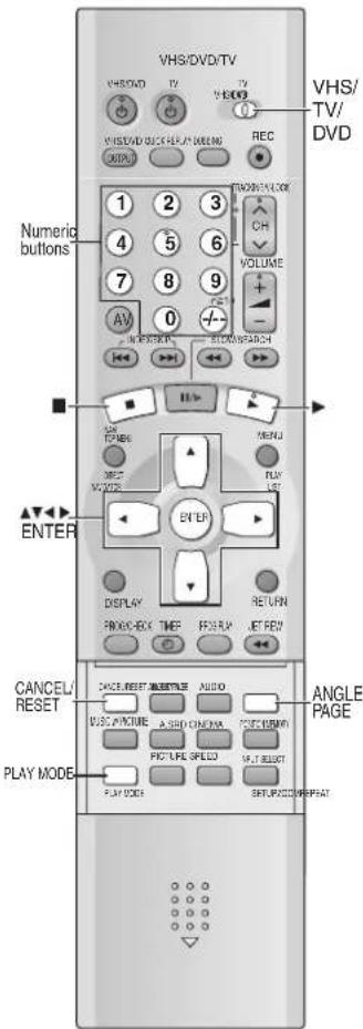 PANASONIC NV-VP31EE - Changing Play Sequence - 1