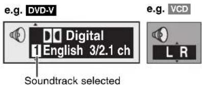 PANASONIC NV-VP31EE - During play, press [AUDIO]. - 1