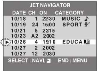 PANASONIC NV-VP31EE - Press [NAVI] several times to select the programme. - 1