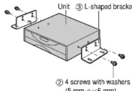 PANASONIC CXDVP292N - When Installing the unit with the L-shaped brackets ③ - 1