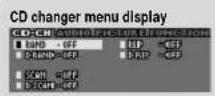 PANASONIC CQ-DF701W - Menu Setting on CD Changer Mode - 1