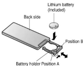 PANASONIC CQ-DF701W - Battery Installation - 1