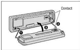 PANASONIC CQ-DF701W - Install Removable Face Plate - 1