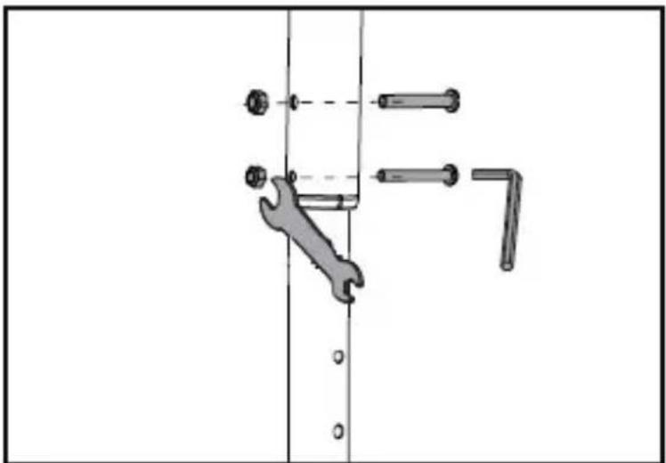 StarTech.com FPCEILBTB - Attaching the Extension Pole to the Upper Pole - 2
