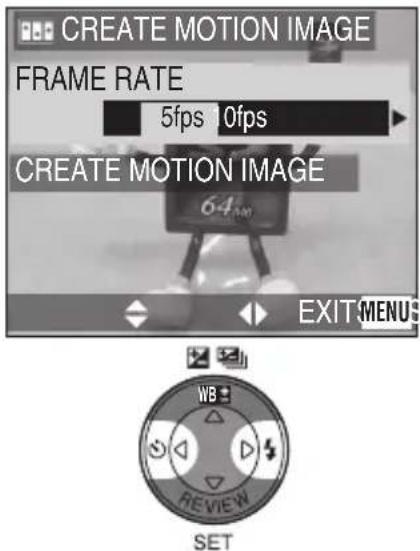 PANASONIC Lumix DMC-FC70GD - [FRAME RATE]를 선택하고 프레임수를 설정합니다. - 1