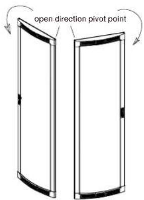 Middle Atlantic IBGR-276FT-FC - curved &amp; beveled doors basic dimensions - 3