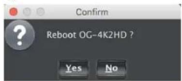 AJA OG-4K2HD - To Reboot the OG-4K2HD - 1