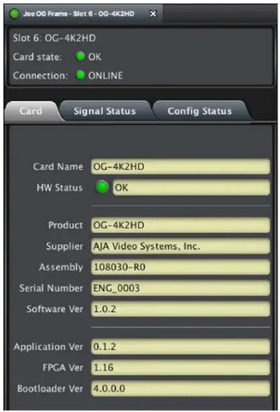 AJA OG-4K2HD - To Upload New Software - 3