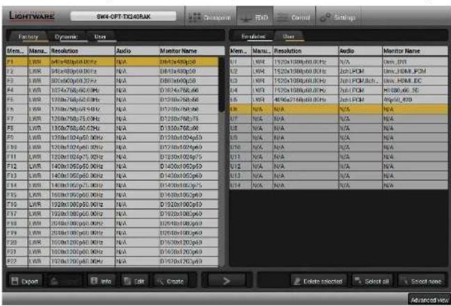 LIGHTWARE SWK-OFT-TX240RAK Factory Dynamic Uses Emotion User Mem... Manual Resolution Audio Monitor Name F1 LWR M45/80/8p60.0Hz N/A 20x72x80x8p60 U/I WR 1920x1000x60.0Hz N/A Dm_071 F2 LWR M45/80/8p60.0Hz N/A 08x13x80x8p60 U/I WR 1920x1000x60.0Hz 2x1-PCM Dm_071HDMI_PDM F3 LWR M45/80/8p60.3Hz N/A 08x13x80x8p60 U/I WR 1920x1000x60.0Hz 2x1-PCM_Sch. Dm_071_HDMI_DC F4 LWR 1074x768x60.0Hz N/A 01x74x768x66 U/I WR 1920x1000x60.0Hz 2x1-PCM H188b_66 SE F5 LWR 1936x768x60.0Hz N/A 01x768x768x66 U/I WR 40x2x16p60.0Hz 2x1-PCM RegSU_87D F6 LWR 1730x768x59.9Hz N/A 01x730x768.5p60 U/I N/A N/A N/A N/A N/A N/A F7 LWR 1360x768x57.9Hz N/A 01x730x768.75 U/I N/A N/A N/A N/A N/A F8 LWR 1360x768x57.9Hz N/A 01x730x768.5p60 U/I N/A N/A N/A N/A N/A F9 LWR 1360x768x57.9Hz N/A 01x730x768.5p60 U/I N/A N/A N/A N/A F10 LWR 1360x768x57.9Hz N/A 01x730x768.5p60 U/I N/A N/A N/A N/A F11 LWR 1360x768x57.9Hz N/A 01x730x768.5p75 U/I N/A N/A N/A N/A F12 LWR 1460x768x56.0Hz N/A 01x745x768.5p59 U/I N/A N/AN/AN/AN/AN/AF13LWR 1460x768x56.0HzN/A01x745x768.5p59U/IN/AN/AN/AN/AF14LWR1460x768x57.9HzN/A01x745x768.5p75U/IN/AN/AN/AF15LWR1460x768x56.0HzN/A01x745x768.5p59U/IN/AN/AN/AF16LWR1928x768x56.0HzN/A01x928x768.5p59U/IN/AN/AN/AF17LWR1928x768x56.0HzN/A01x928x768.5p59U/IN/AN/AN/AF18LWR2048x768x56.0HzN/A02x148x768.5p59U/IN/AN/AN/AF19LWR2048x768x56.0HzN/A02x148x768.5p59U/IN/AN/AN/AF20LWR2048x768x56.0HzN/A02x148x768.5p59U/IN/AN/AN/AF21LWR2048x768x56.0HzN/A02x148x768.5p59U/IN/AN/AN/AF22LWR2048x768x56.0HzN/A02x148x768.5p59U/IN/AN/AN/AExport info Edit Create Delete selected Select all Select name Advanced key